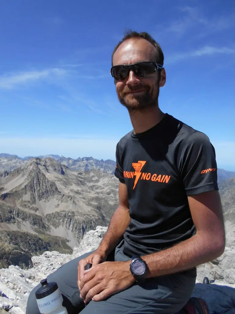 Portrait de Florent Charrier au sommet du Moun Né